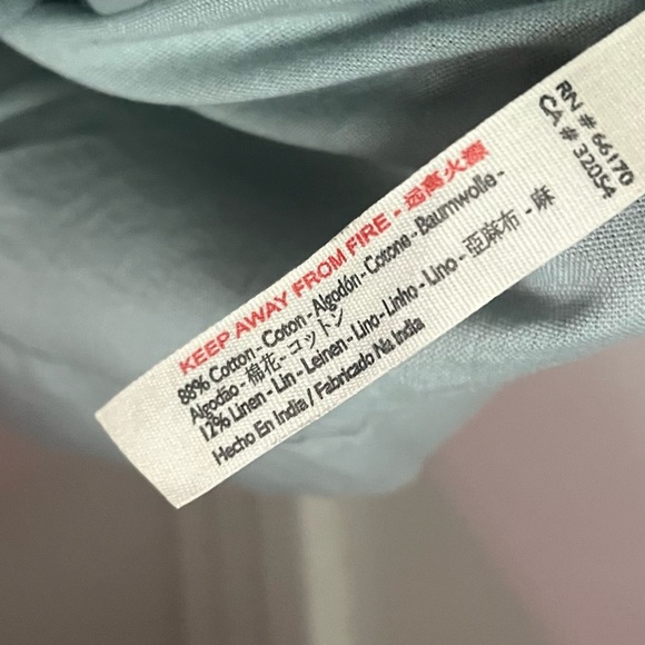 Free People • Ruffled Light Blue Lara Dress Criss Cross Back - Picture 8 of 11